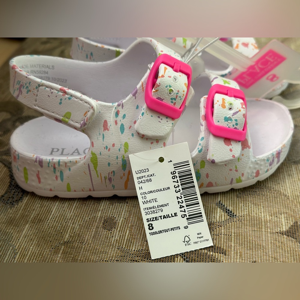 NWT The Children’s Place Paint Splatter Sandals
